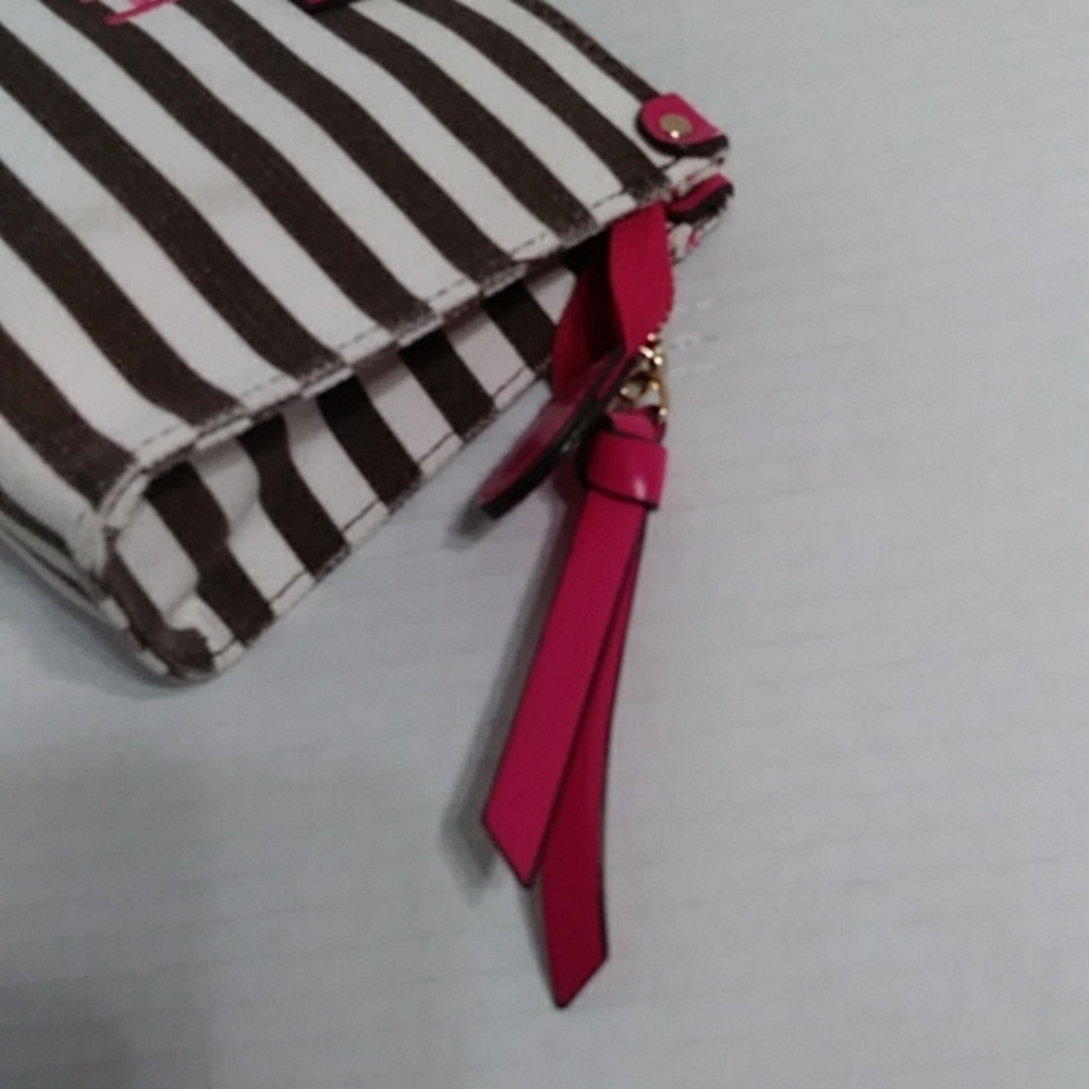Henri Bendel Striped Clutch Bag Personalized With JH *EUC* - Picture 9 of 9